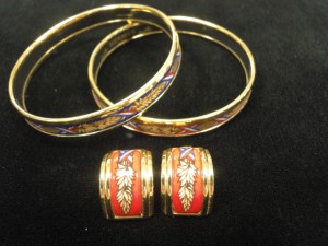 エルメス　エマイユ　バングル＆イヤリング