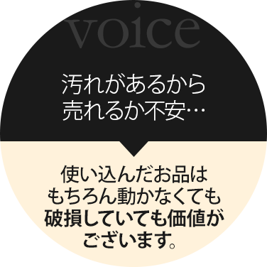 汚れがあるからうれるか不安・・・