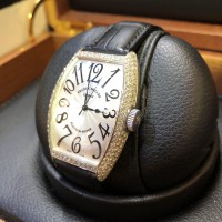 フランクミュラー　トノーカーベックス　プラチナローター　ダイヤベゼル　K18WG　♪みのおキューズモール店♪