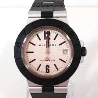 ブルガリ アルミニウム AL38A 自動巻き ラバーベルト メンズ 腕時計 ♪ 泉ヶ丘店 ♪